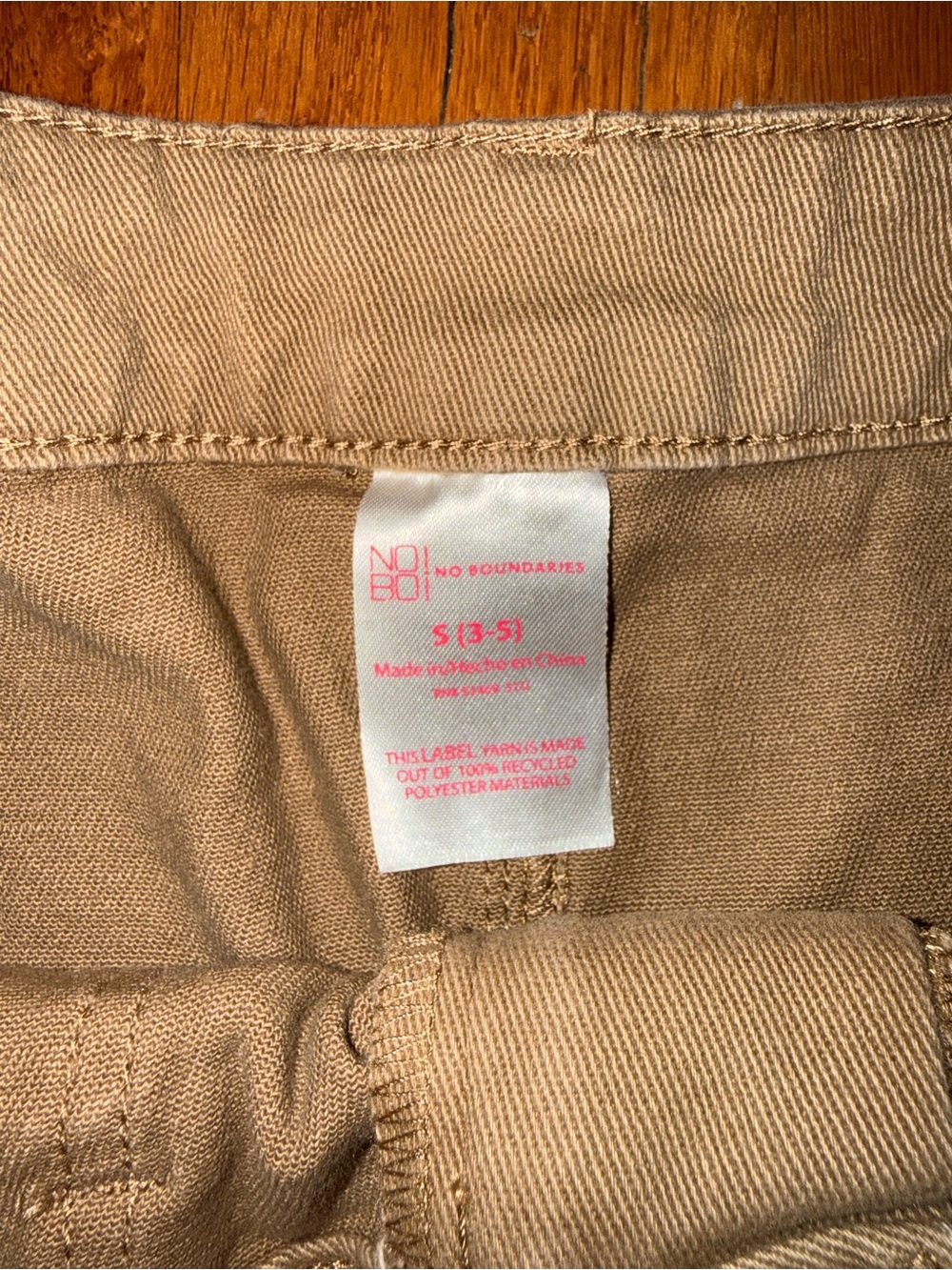 No Boundaries Beige Utility Mini Skirt with Front Pockets - Picture 2 of 2